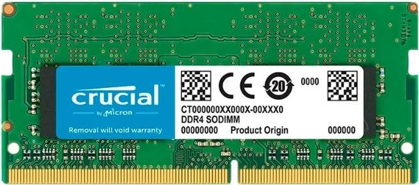 

Оперативная память Crucial SO-DIMM DDR 4 DIMM 4Gb PC21300 2666MHz, Оперативная память Crucial 4GB DDR4 SODIMM PC4-21300 (CT4G4SFS6266)