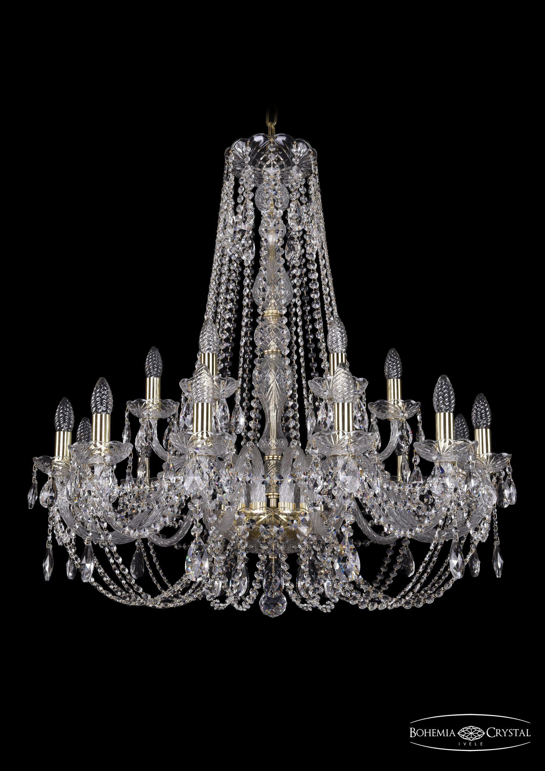 

Подвесная люстра Bohemia Ivele Crystal 1406/12+6/300/h-90/G