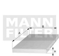 

Салонный фильтр Mann-Filter CUK2622 (угольный), CUK2622 (угольный)