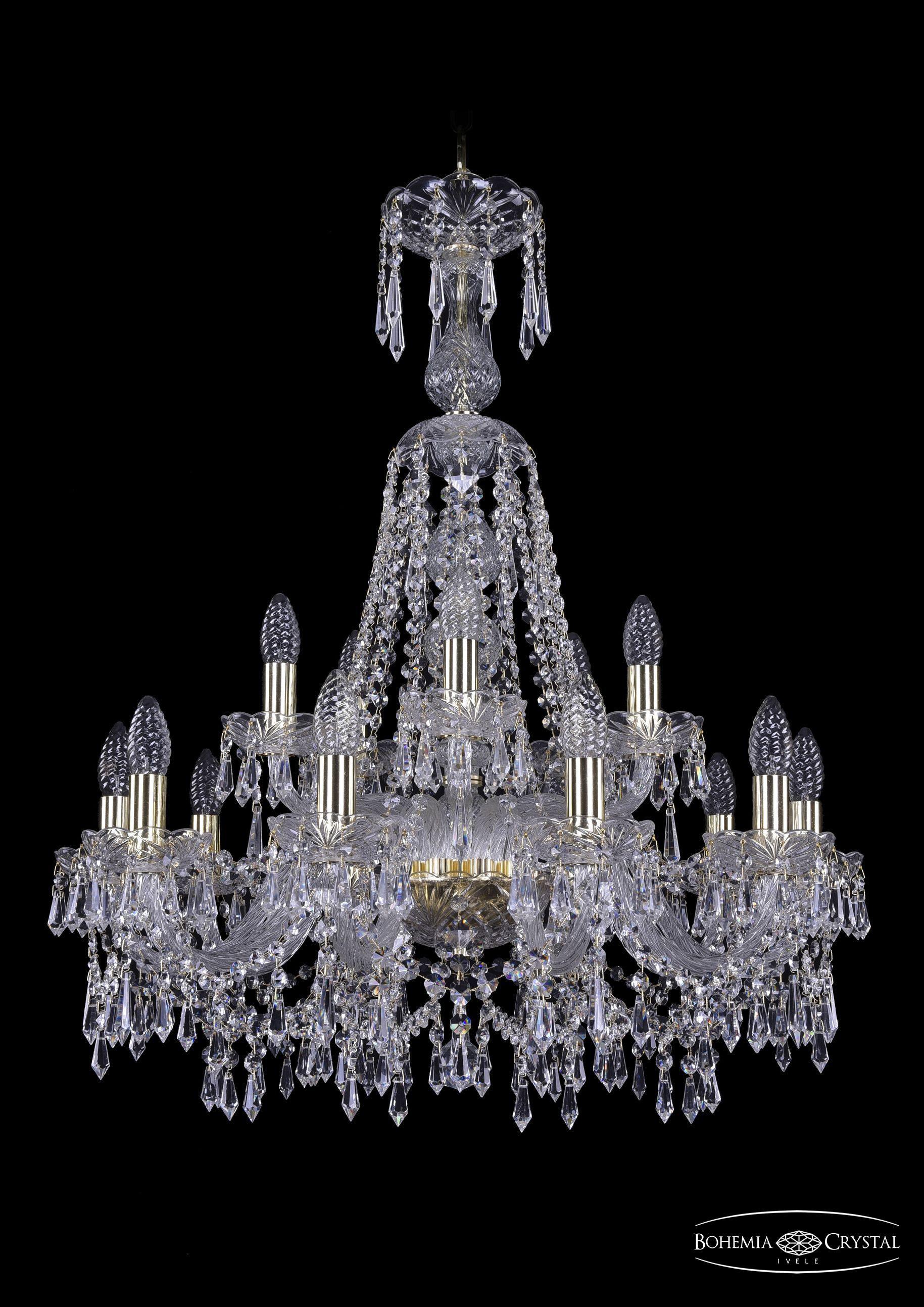 

Подвесная люстра Bohemia Ivele Crystal 1403/10+5/240/XL-80/G
