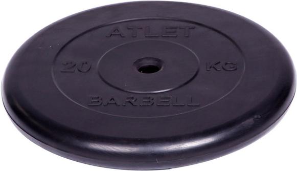 

Диск для штанги MB Barbell обрезиненный d 26 мм 20,0 кг Atlet черный [2703], обрезиненный d 26 мм 20,0 кг Atlet