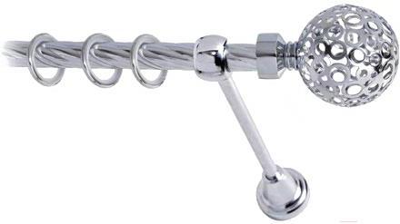

Карниз Lm Decor Ажур 095 1р витой 3.6м хром, Ажур 095 1р витой 16мм 3.6м