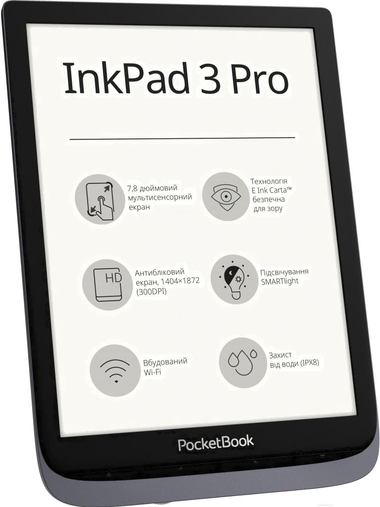 

Электронная книга PocketBook 740 InkPad 3 Pro Metallic Grey [PB740-2-J-CIS], 740 InkPad 3 Pro