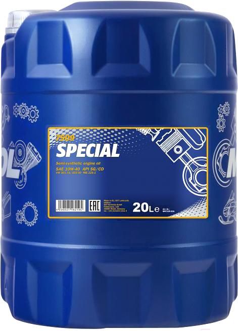 

Моторное масло Mannol Special 10W40 SG/CD 20л [MN7509-20], Special 10W40 SG/CD 20л