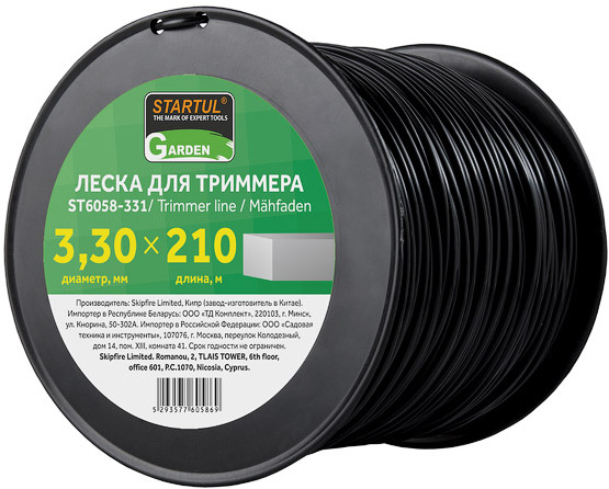 

Леска Startul Garden ф.3.3мм х 210м (ST6058-331)