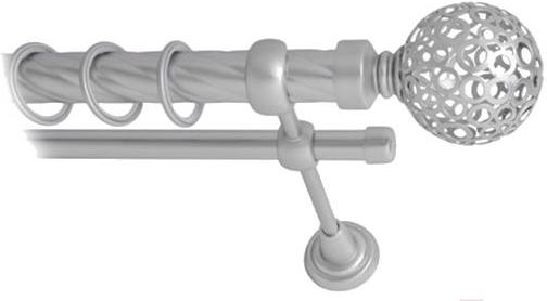 

Карниз Lm Decor Ажур 095 2р витой 25/16мм 1.8м сатин, Ажур 095 2р витой 25/16мм 1.8м