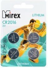 

Батарейка Mirex CR2016 литиевая блистер 4 шт [23702-CR2016-E4], Батарейка Mirex CR2016 литиевая блистер 4 шт 23702-CR2016-E4