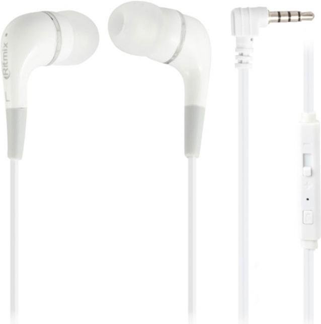 

Наушники с микрофоном Ritmix RH-112M (белый), RH-112M