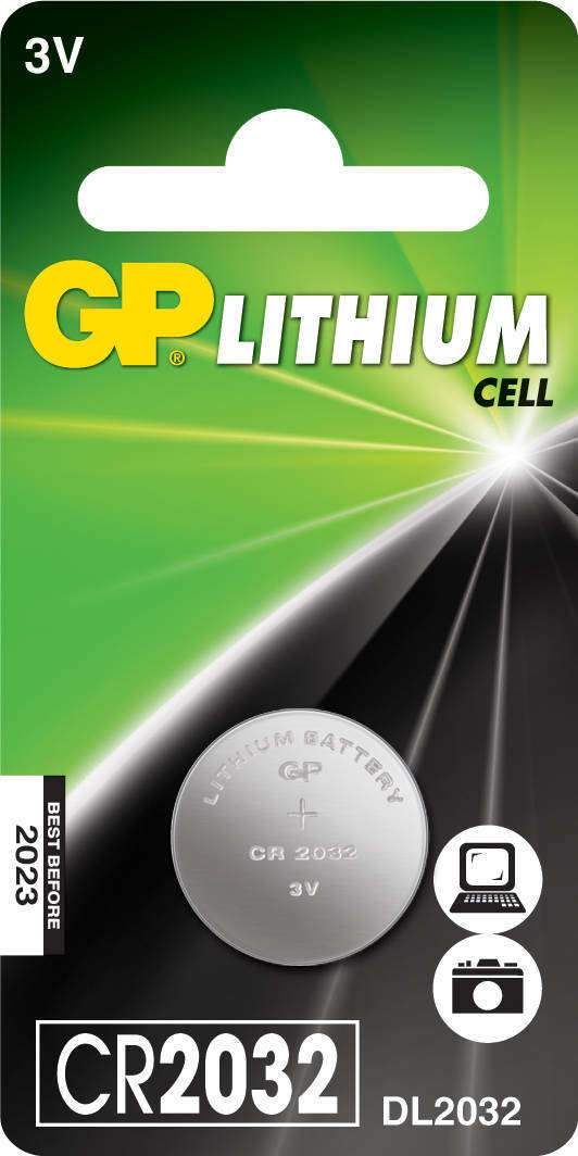 

Батарейка GP CR2032 3V Lithium 1 шт (CR2032-8C5/7С5)