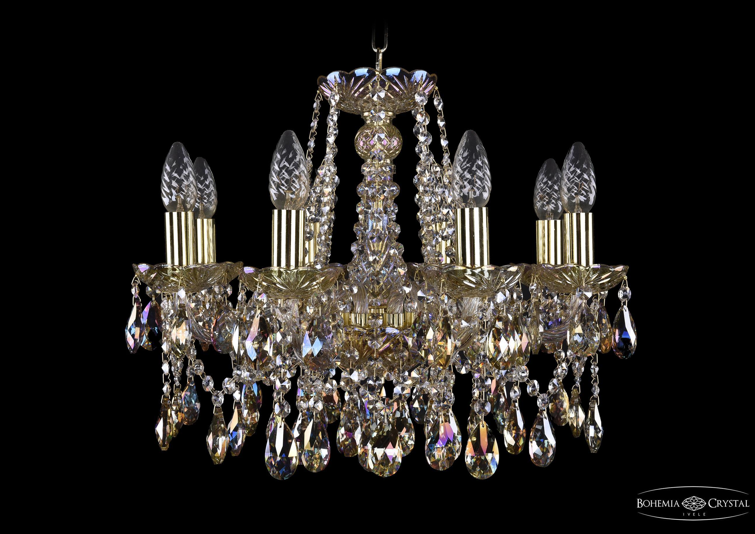 

Подвесная люстра Bohemia Ivele Crystal 1413/8/165/G/M701