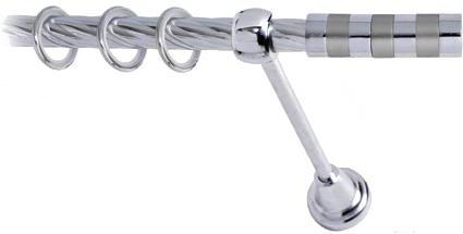 

Карниз Lm Decor Жезл 060 1р витой 2м хром, Жезл 060 1р витой 16мм 2.0м