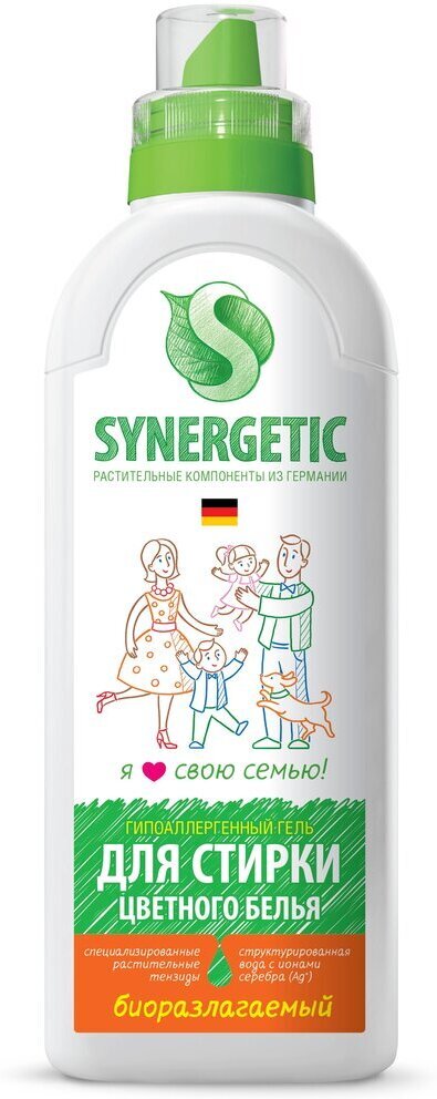 

Гель для стирки Synergetic для цветного белья 0,75л (9801010011)