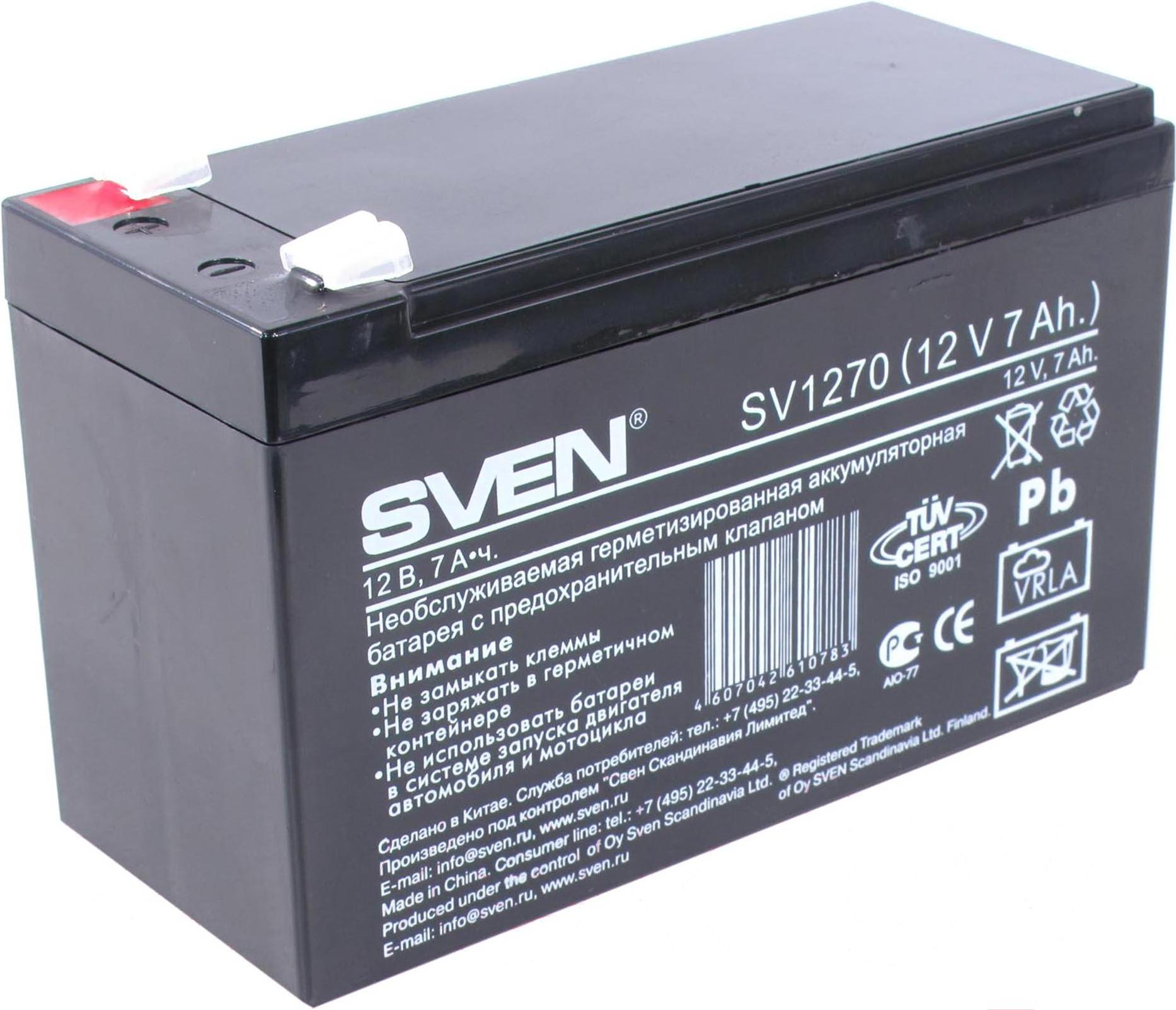 

Аккумулятор для ИБП SVEN SV 1270, SV 1270