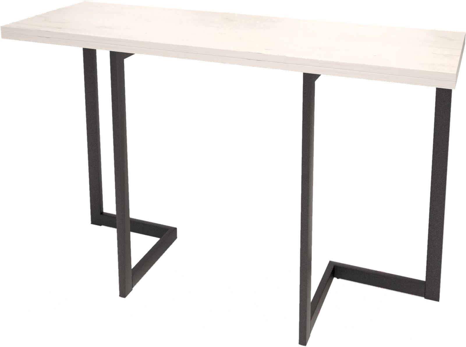 

Стол консольный Millwood Арлен 3 38-76x147x76 дуб белый Craft/металл черный