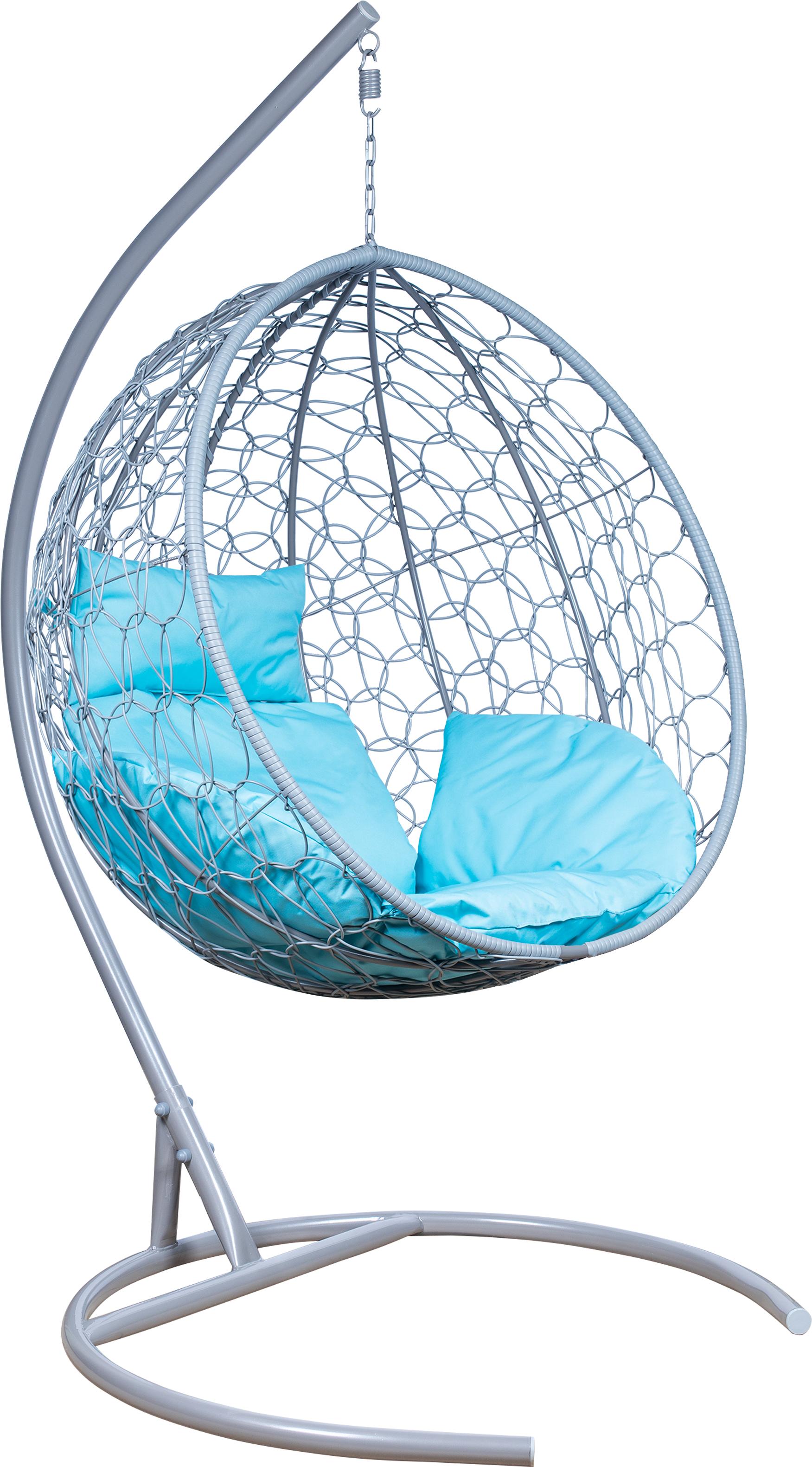 

Подвесное кресло Leset Луна серый металлик/бирюза яркая