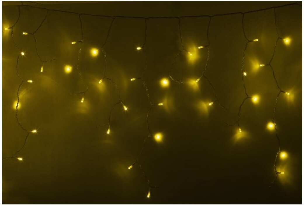 

Новогодняя гирлянда Neon-night Айсикл 4.8x0.6m 176 LED Yellow [255-141], Гирлянда Айсикл (бахрома) светодиодный, 4,8 х 0,6 м, прозрачный провод, 220В, диоды желтые, NEON-NIG