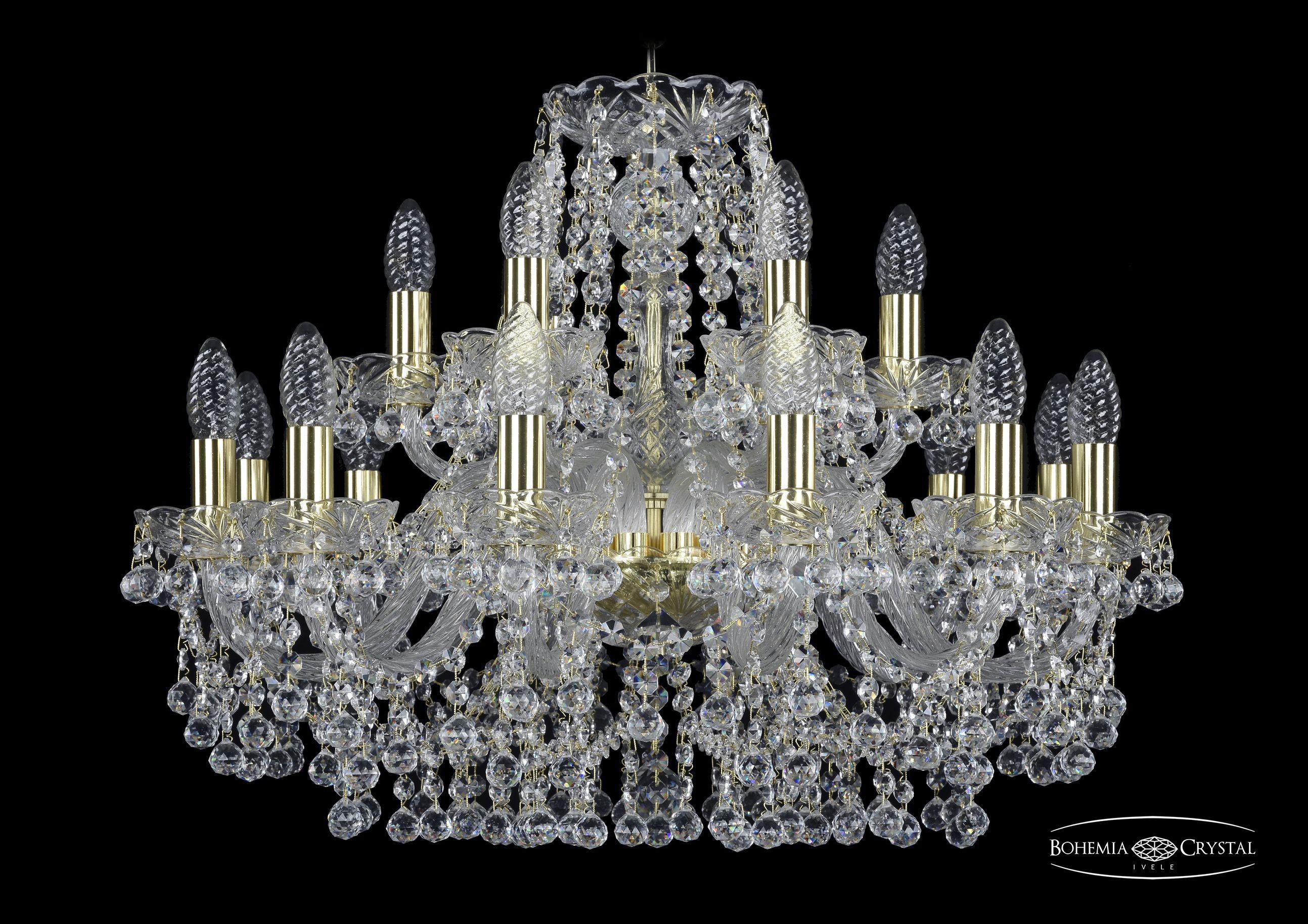 

Подвесная люстра Bohemia Ivele Crystal 1409/12+6/240/G