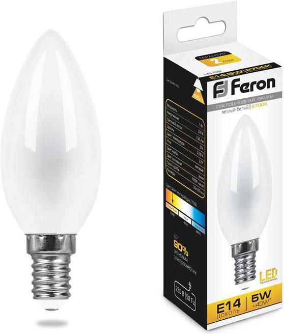 

Светодиодная лампа Feron 5W 230V E14 2700K LB-58 матовая [25647], 5W 230V E14 2700K LB-58 матовая