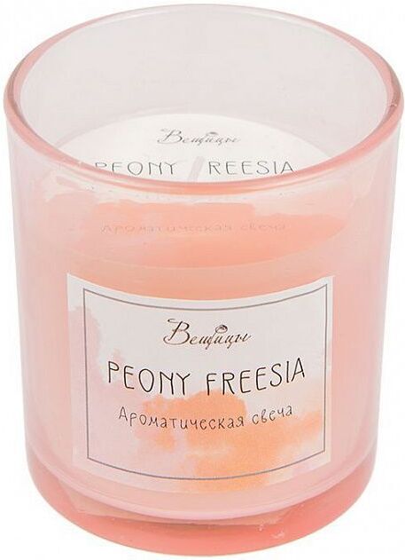 

Декоративная свеча Вещицы Peony Freesia D7х8
