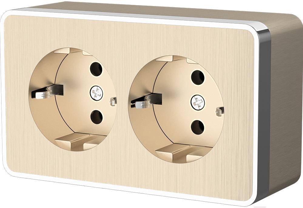 

Розетка Werkel Gallant WL15-02-03 шампань рифленый, Gallant WL15-02-03