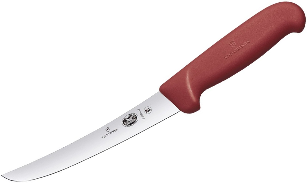 

Кухонный нож Victorinox Fibrox обвалочный 150мм красный [5.6501.15], Кухонный нож Victorinox Fibrox 5.6501.15