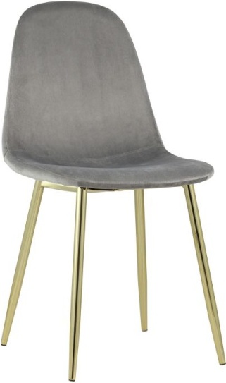 

Стул Stool Group Валенсия велюр серый/золотые ножки [DC-93025I grey HLR-18], Стул Stool Group Валенсия велюр DC-93025I grey HLR-18 серый/золотые ножки