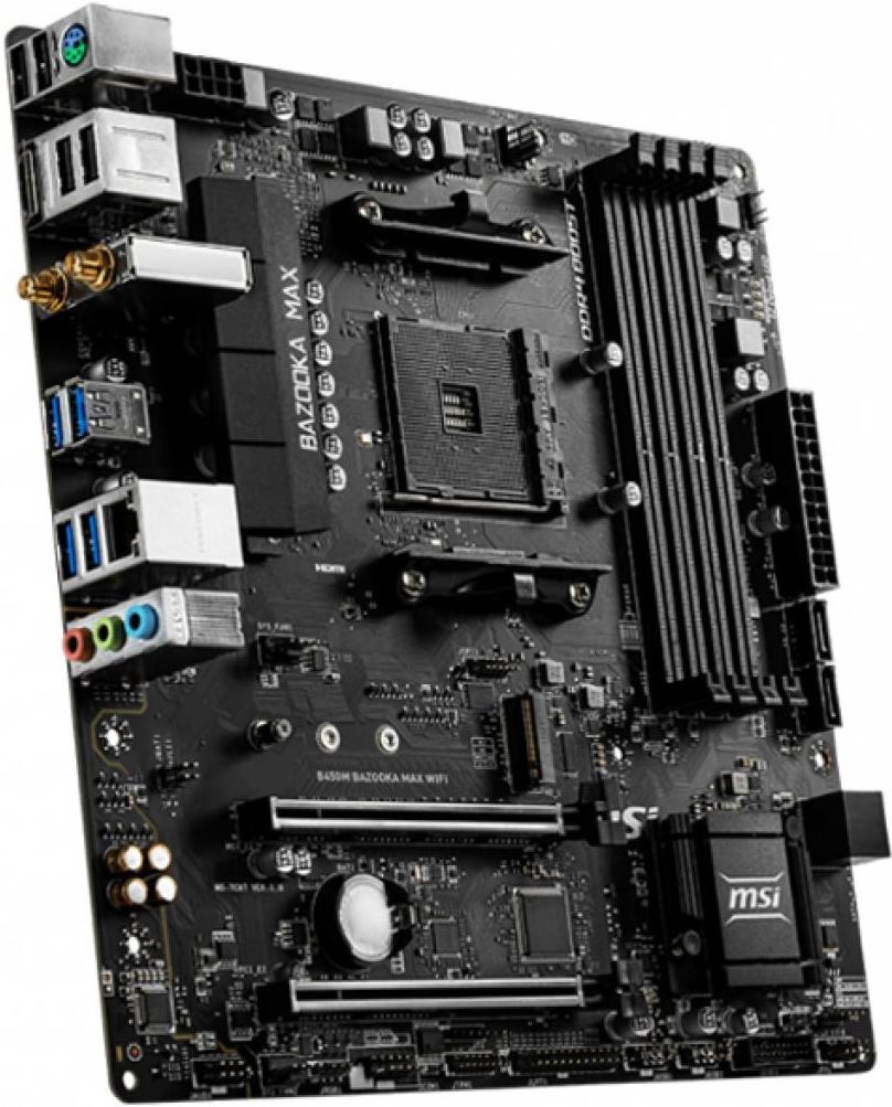 

Материнская плата MSI B450M BAZOOKA MAX WIFI, B450M BAZOOKA MAX WIFI