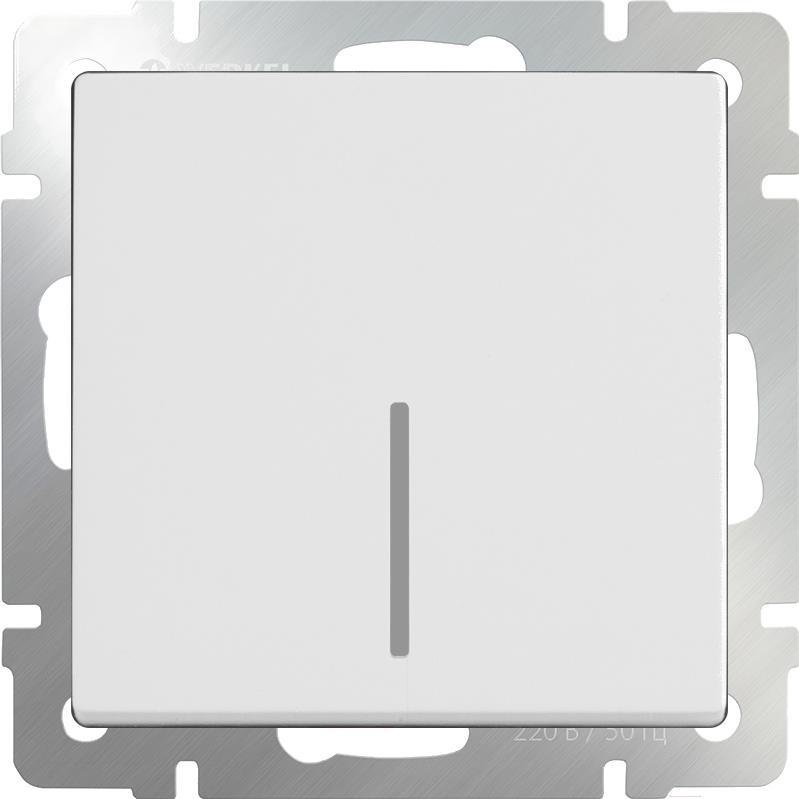 

Выключатель Werkel 1 кл проходной с подсветкой WL01-SW белый [a030765], WL01-SW-1G-2W-LED