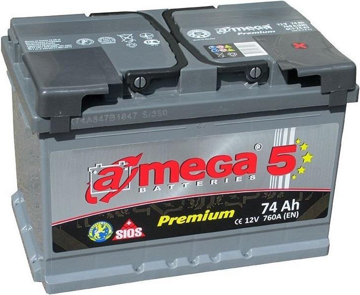 

Автомобильный аккумулятор A-mega Premium 74 R [AP 74.0760A], Premium 74 R