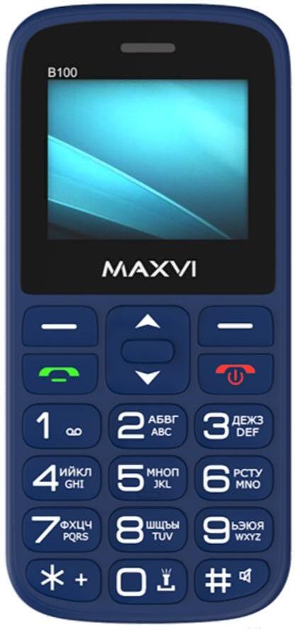 

Мобильный телефон Maxvi B100 (синий)