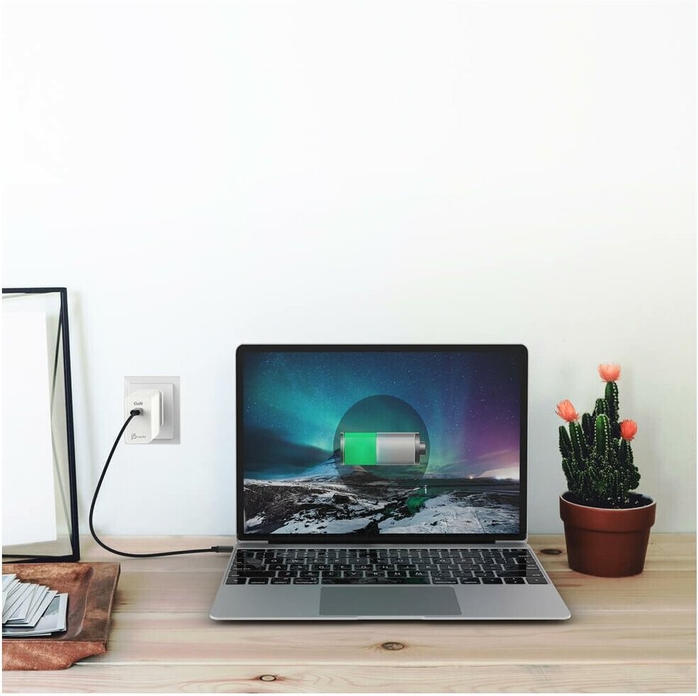 

Сетевое зарядное устройство j5create GaN PD USB-C [JUP1365], Сетевое зарядное устройство j5create GaN PD USB-C JUP1365