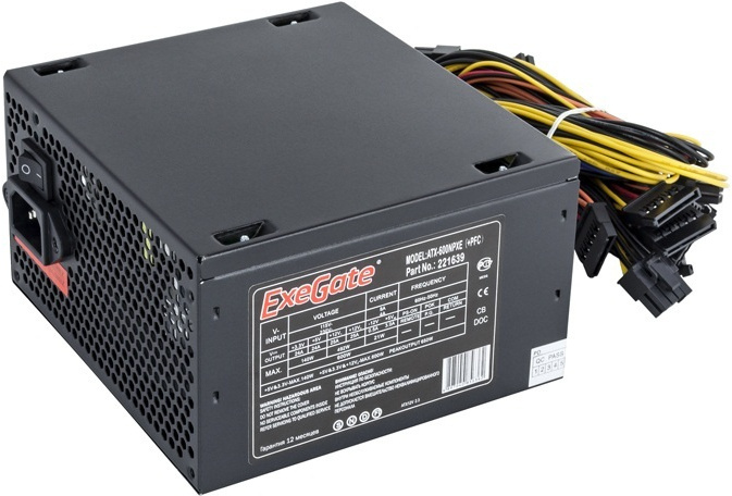 

Блок питания ExeGate 600W 600NPXE(+PFC) [EX284715RUS], Блок питания для компьютеров ExeGate 600W 600NPXE(+PFC) EX284715RUS