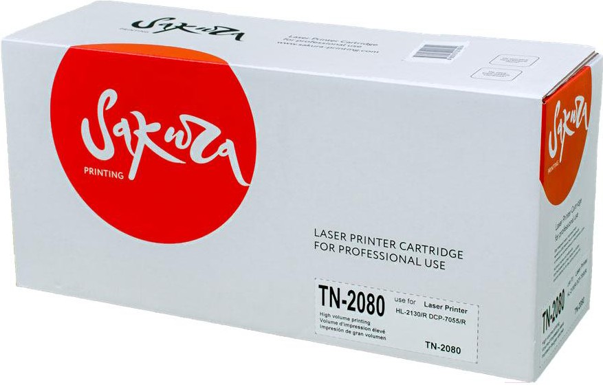 

Картридж SAKURA TN2080/SATN2080, Картридж Sakura Printing Совместим с TN-2080 SATN2080