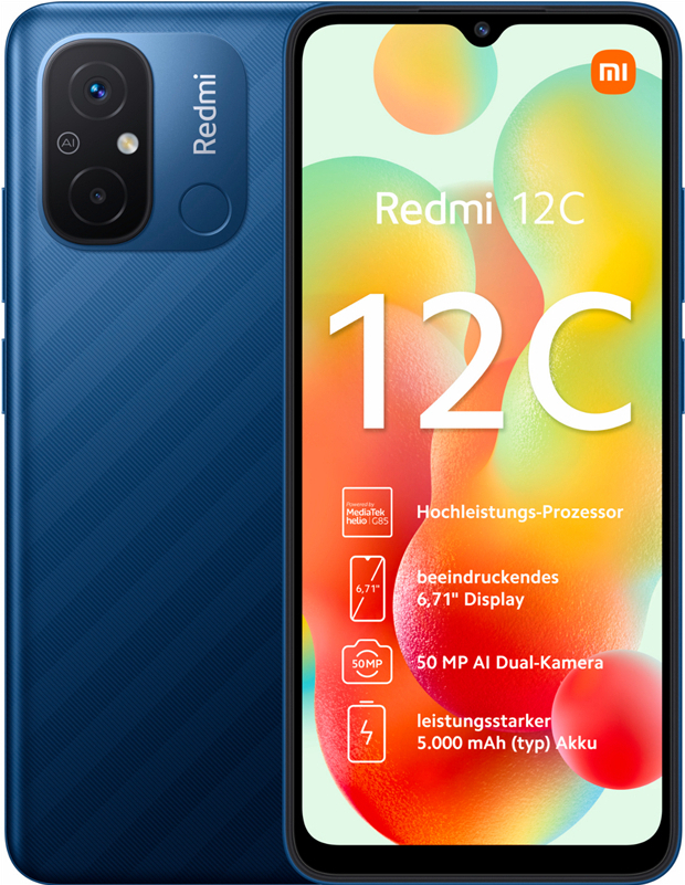 

Смартфон Xiaomi Redmi 12C 4GB/128GB Ocean Blue RU (22126RN91Y)