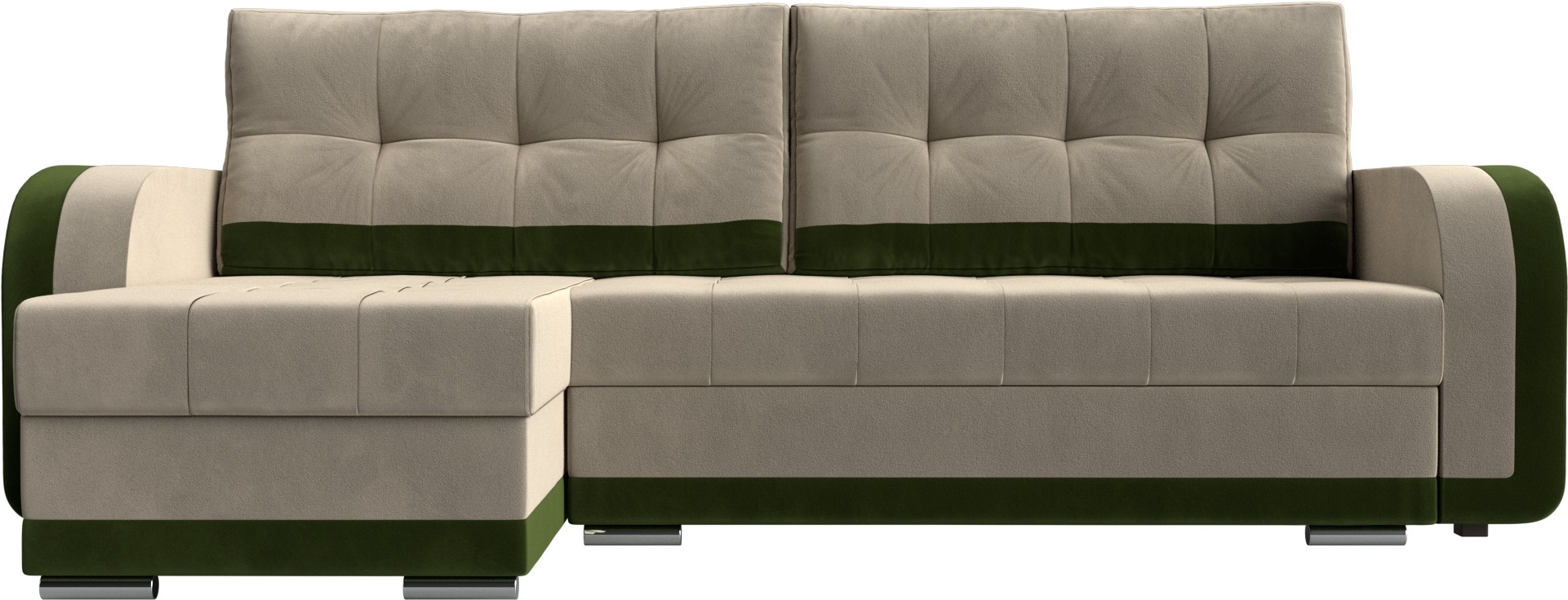 

Угловой диван Лига Диванов Марсель левый велюр бежевый/зеленый, Угловой диван Лига Диванов Марсель левый велюр бежевый+зеленый
