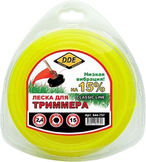 

Леска для триммера DDE Classic line 2.4 15 м круг [644-757], Classic line 2.4 15 м круг