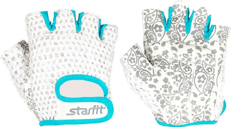 

Перчатки для фитнеса Starfit SU-110 S белый/голубой