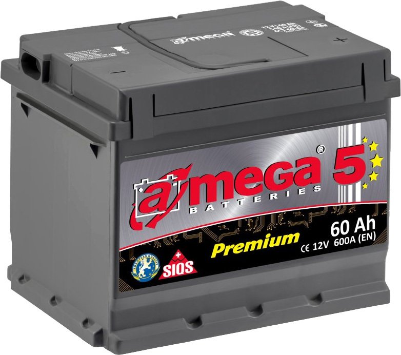 

Автомобильный аккумулятор A-mega Premium 6СТ-60-А3 L (60 А/ч), Premium 6СТ-60-А3 L 60 А/ч