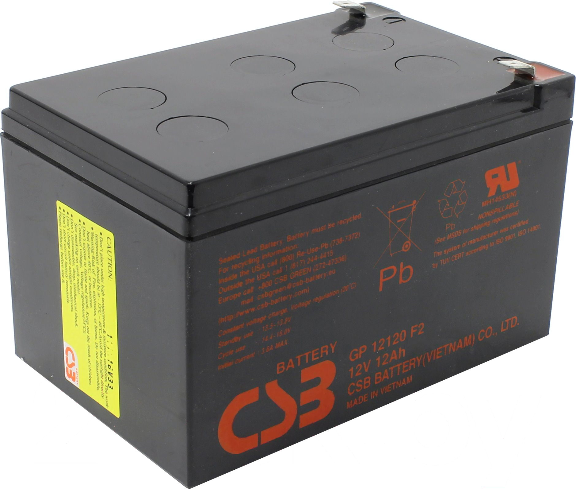 

Аккумулятор для ИБП CSB GP12120 (12В/12 А·ч)