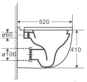 

Унитаз CeramaLux 2198MB, 2198MB