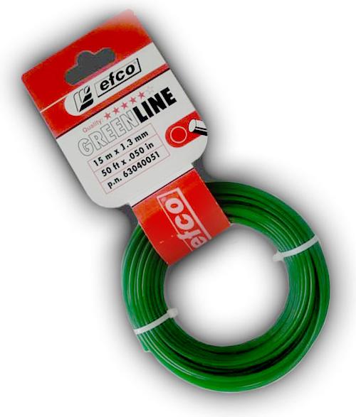

Леска для триммера Efco 63040050, Greenline 2.0х15 м круглая