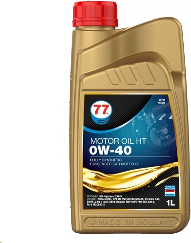 

Масло моторное синтетическое 77 Lubricants Motor Oil HT 0W-40 1л (707800)