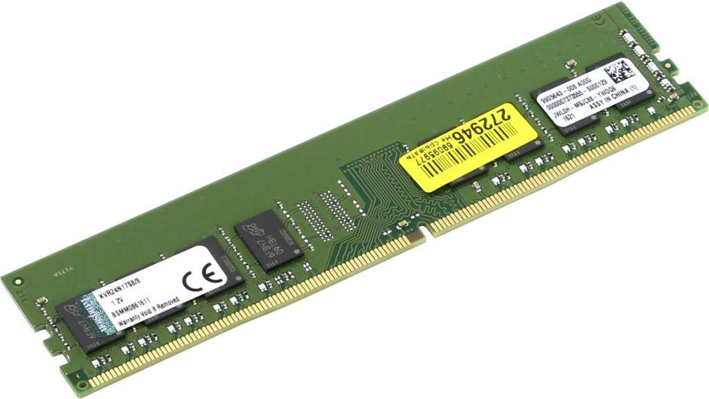 

Оперативная память Kingston 8GB DDR4 PC4-19200 [KVR24N17S8/8], Оперативная память Kingston 8GB DDR4 PC4-19200 KVR24N17S8/8