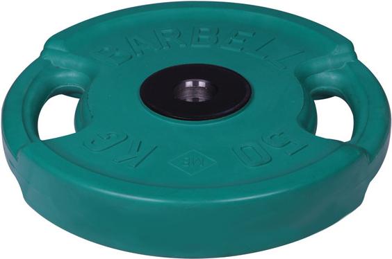 

Диск для штанги MB Barbell олимпийский с ручками d 51 мм 50,0 кг зеленый [1550], олимпийский с ручками d 51 мм 50,0 кг