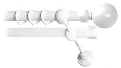 

Карниз Lm Decor Шар большой 059 2р гладкий 25/16мм 2м белый глянец, Шар большой 059 2р гладкий 25/16мм 2м