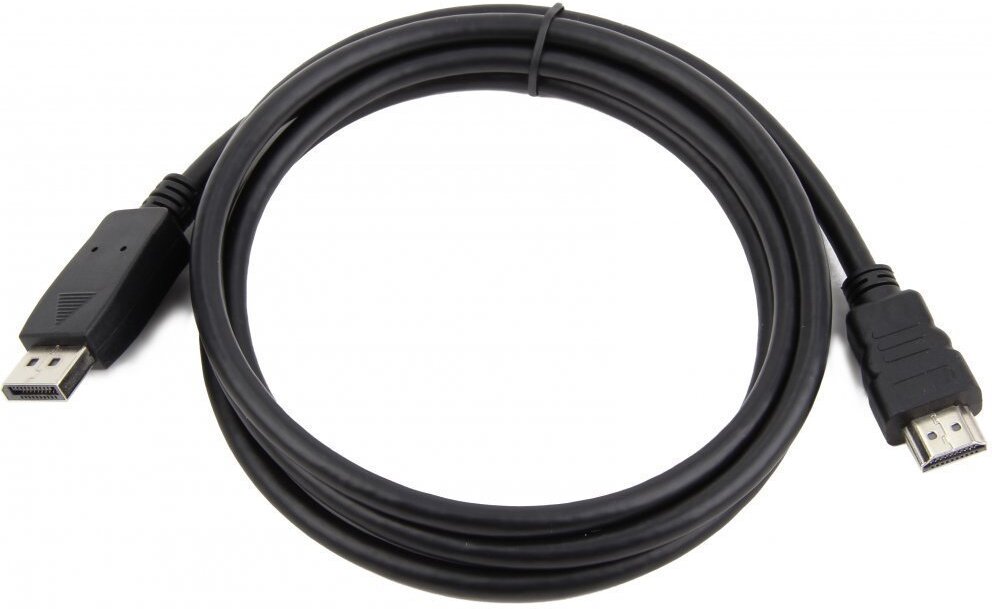 

Кабель для компьютера Gembird Cablexpert DisplayPort to HDMI 20M/19M 3m Black, Кабель DisplayPort-HDMI Cablexpert CC-DP-HDMI-3M