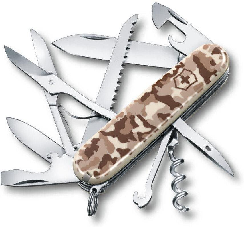 

Туристический нож Victorinox Huntsman 15 функций карт. коробка камуфляж пустыни [1.3713.941], Туристический нож Victorinox Huntsman 15 функций карт. коробка 1.3713.941 камуфляж пустыни