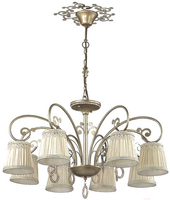 

Люстра Odeon Light ODL17 OBENA матовое золото/серебр.патина/абажур ткань [3463/8], ODL17 OBENA