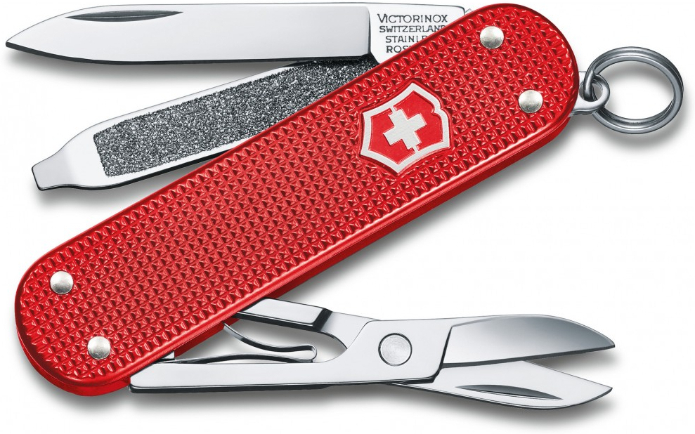 

Туристический нож Victorinox перочинный Classic Sweet Berry 58мм 7функц. [0.6221.201G], Мультитул Victorinox 0.6221.201G (красный)