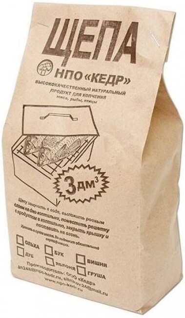 

Щепа для копчения Кедр Яблоня [WK-03], Щепа для копчения Кедр Яблоня WK-03